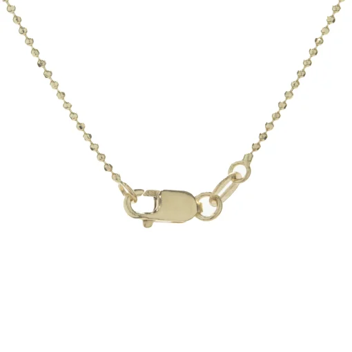 14 Karat Yellow Gold Diamond “N” Necklace