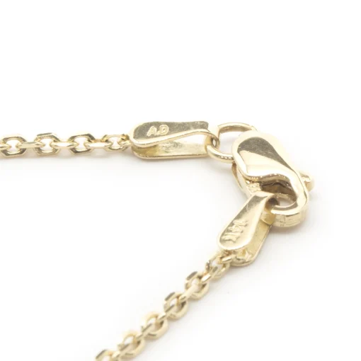 14 Karat Yellow Gold Diamond X&O Disc Necklace