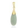14 Karat Yellow Gold Jade Pendant