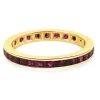 14 Karat Yellow Gold Lab Grown Ruby Eternity Band