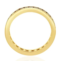 14 Karat Yellow Gold Lab Grown Ruby Eternity Band