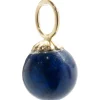 14 Karat Yellow Gold Lapis Earring Charms