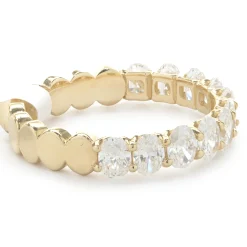 14 Karat Yellow Gold Oval Cut Diamond Band