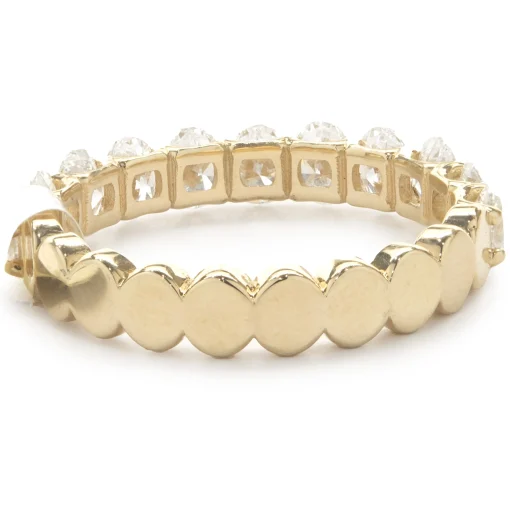 14 Karat Yellow Gold Oval Cut Diamond Band