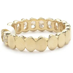 14 Karat Yellow Gold Oval Cut Diamond Band