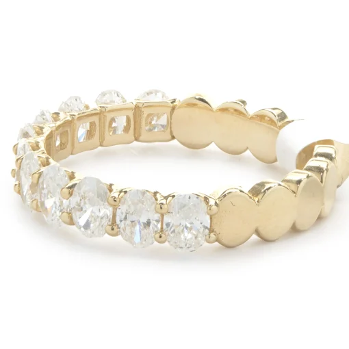 14 Karat Yellow Gold Oval Cut Diamond Band