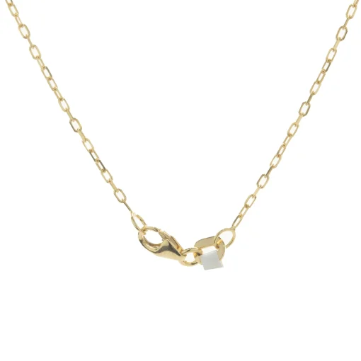 18 Karat Yellow Gold Pave Diamond Feather Drop Necklace
