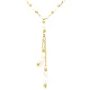 14 Karat Yellow Gold Pearl By The Yard Lariat Necklace