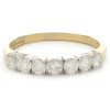 14 Karat Yellow Gold Round Brilliant Cut Diamond Band