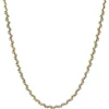 14 Karat Yellow Gold Staggered Bezel Set Diamond Inline Necklace