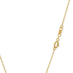 14 Karat Yellow Gold Three Diamond Triangle Necklace