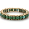 14 Karat Yellow Gold Turquoise Eternity Band