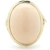 14 Karat Yellow Gold Vintage Angle Skin Coral Ring