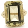 10 Karat Yellow Gold Vintage Lemon Quartz Ring