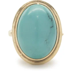 14 Karat Yellow Gold Vintage Turquoise Ring
