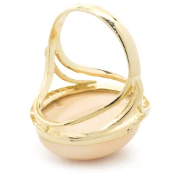 14 Karat Yellow Gold Vintage Angle Skin Coral Ring