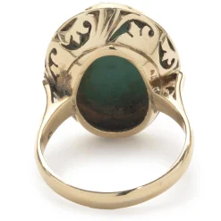 14 Karat Yellow Gold Vintage Turquoise Ring