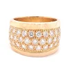 14 Karat Yellow Gold Wide Diamond Cigar Band