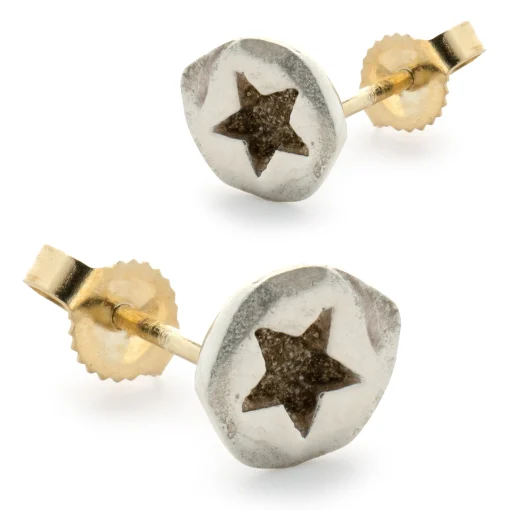 Lee Brevard Sterling Silver Star Stud Earrings