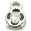 Lee Brevard Sterling Silver Marquise CZ Charm