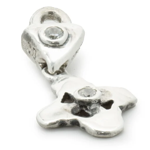 Lee Brevard Sterling Silver Double Maltese Cross Charm