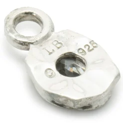 Lee Brevard Sterling Silver Marquise CZ Charm