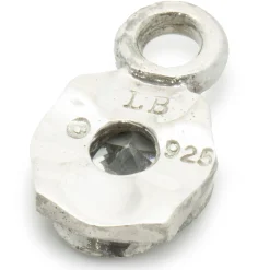 Lee Brevard Sterling Silver Marquise CZ Charm