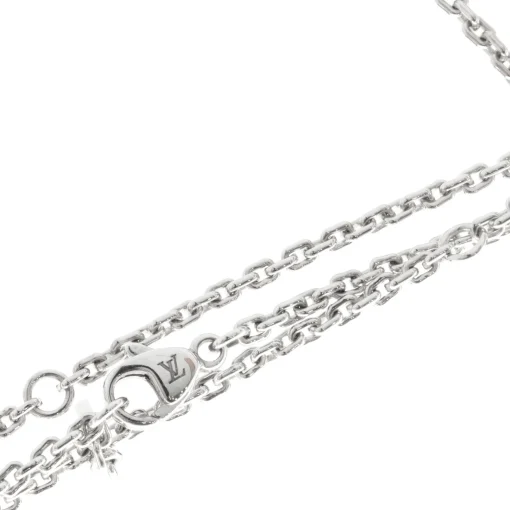 Louis Vuitton 18 Karat White Gold Vivienne Diamond, Onyx, and Lacquer Panda Necklace
