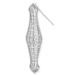 Platinum & 14 Karat White Gold Vintage Diamond Pin