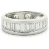Platinum Channel Set Baguette Cut Diamond Band