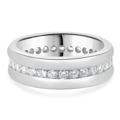 Platinum Channel Set Diamond Eternity Band
