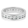 Platinum Channel Set Diamond Eternity Band