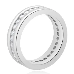 Platinum Channel Set Diamond Eternity Band