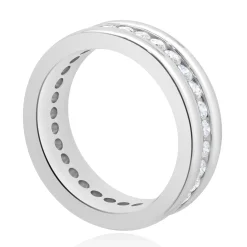 Platinum Channel Set Diamond Eternity Band