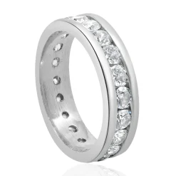 Platinum Channel Set Diamond Eternity Band