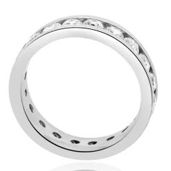 Platinum Channel Set Diamond Eternity Band
