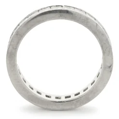 Platinum Channel Set Princess Cut Diamond Eternity Band