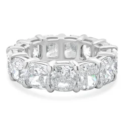 Platinum Cushion Cut Diamond Eternity Band