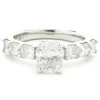 Platinum Cushion Cut Diamond Engagement Ring