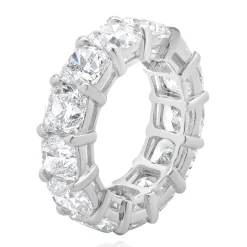 Platinum Cushion Cut Diamond Eternity Band