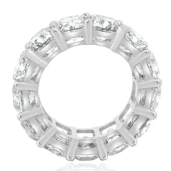 Platinum Cushion Cut Diamond Eternity Band
