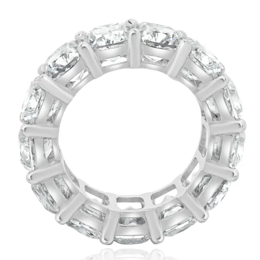 Platinum Cushion Cut Diamond Eternity Band