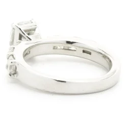 Platinum Cushion Cut Diamond Engagement Ring