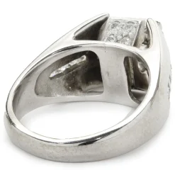 Platinum Custom Designed Emerald Cut Diamond Engagement Ring