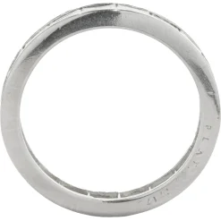 Platinum East West Channel Set Baguette Diamond Band