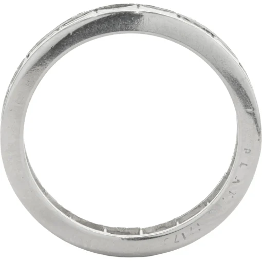 Platinum East West Channel Set Baguette Diamond Band