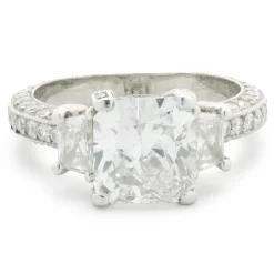 Platinum Radiant Cut Diamond Engagement Ring