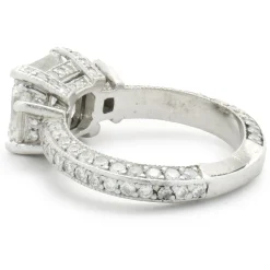 Platinum Radiant Cut Diamond Engagement Ring