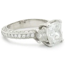 Platinum Radiant Cut Diamond Engagement Ring