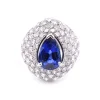 Platinum Sapphire and Diamond Ring